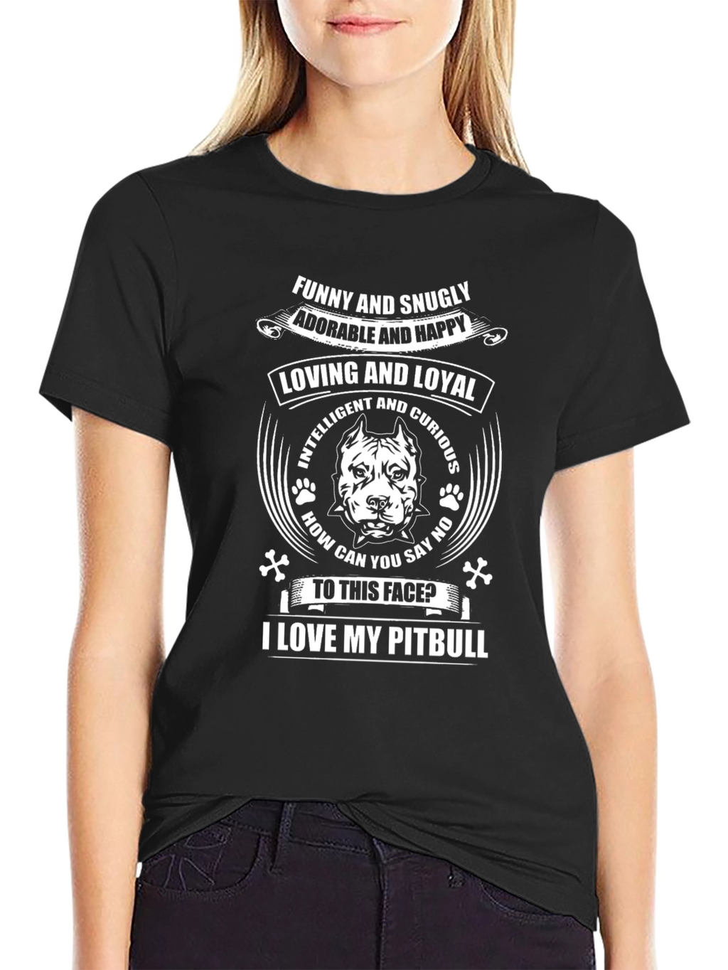 Funny & Snuggly Pitbull T-Shirt - Loving and Loyal