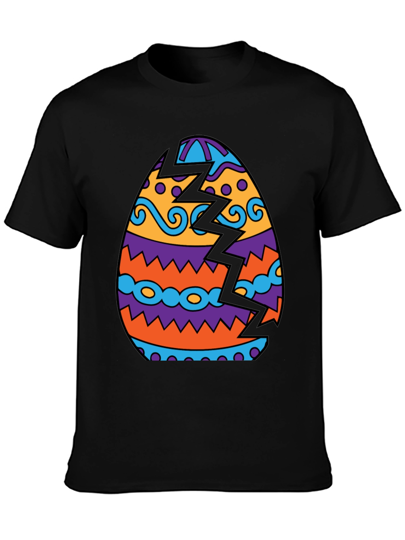 Cracked Easter Egg Graphic Tee - Novelty Design