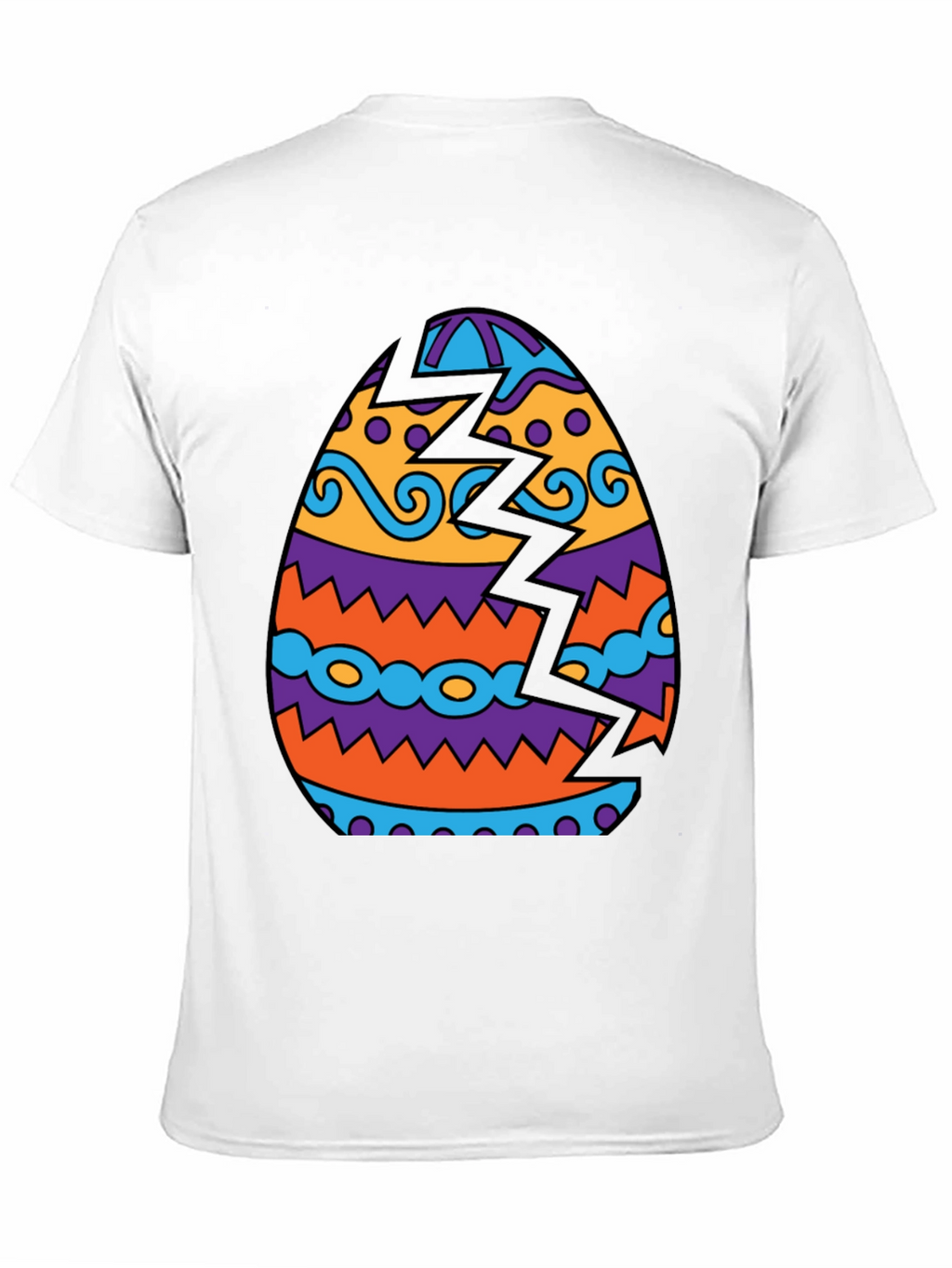 Cracked Easter Egg Graphic Tee - Novelty Design