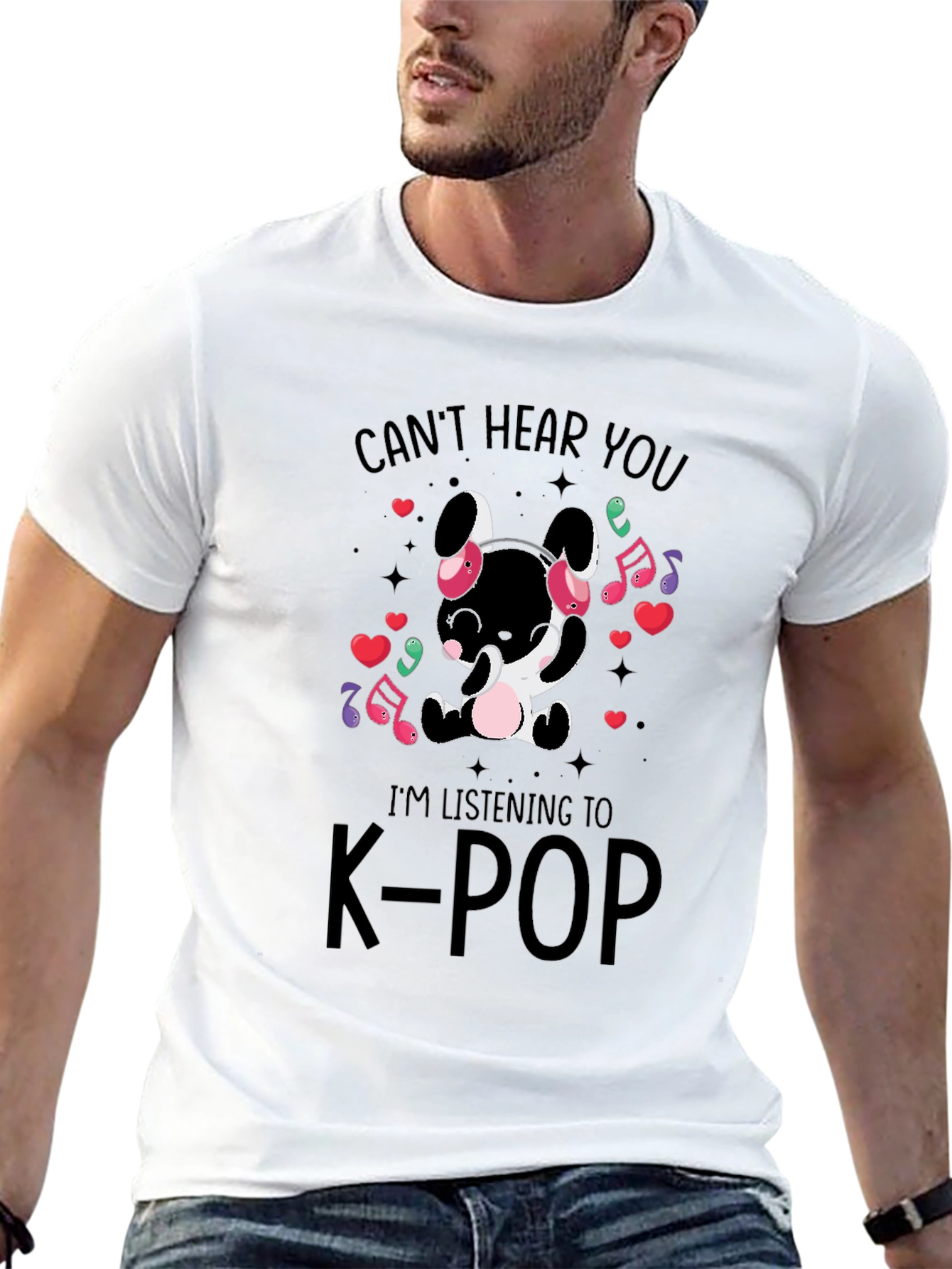 K-Pop Music Lover T-Shirt - Cant Hear You Design