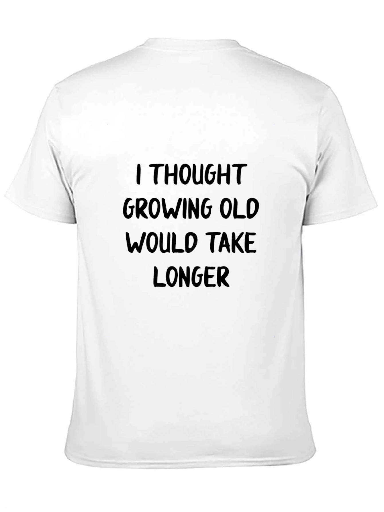 Funny Growing Old Graphic Black T-Shirt