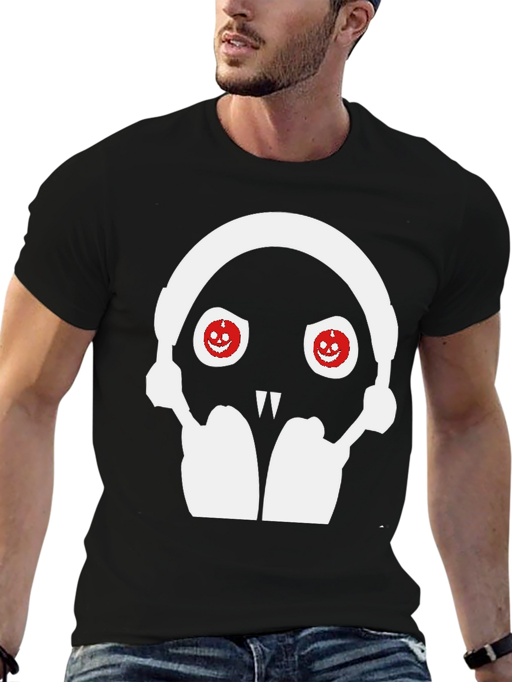 Spooky Headphone Graphic Tee