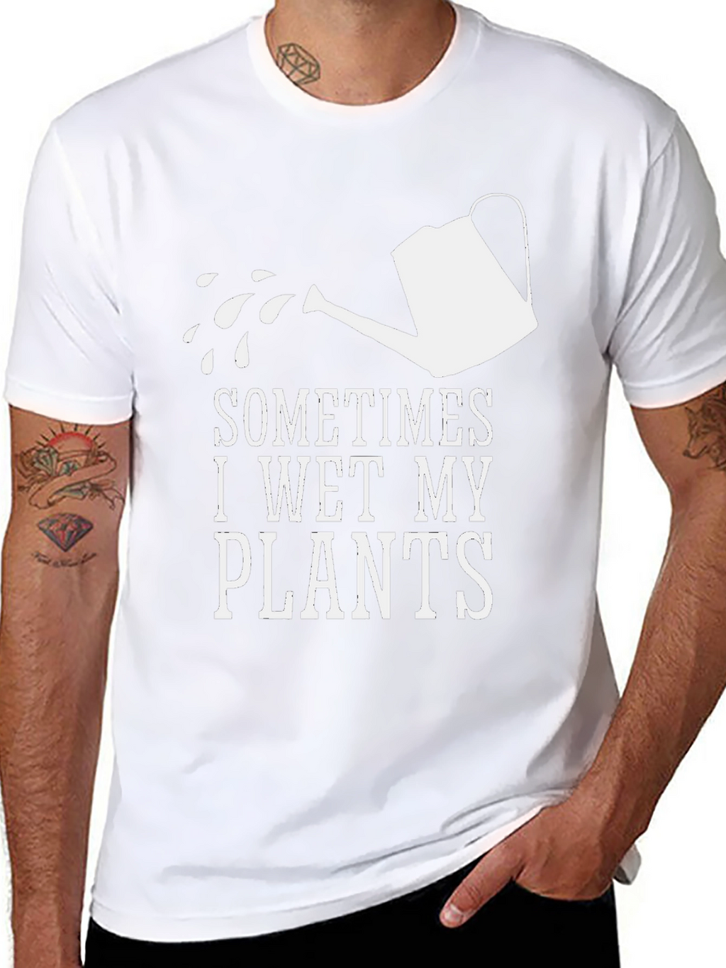 Sometimes I Wet My Plants Funny Graphic T-Shirt