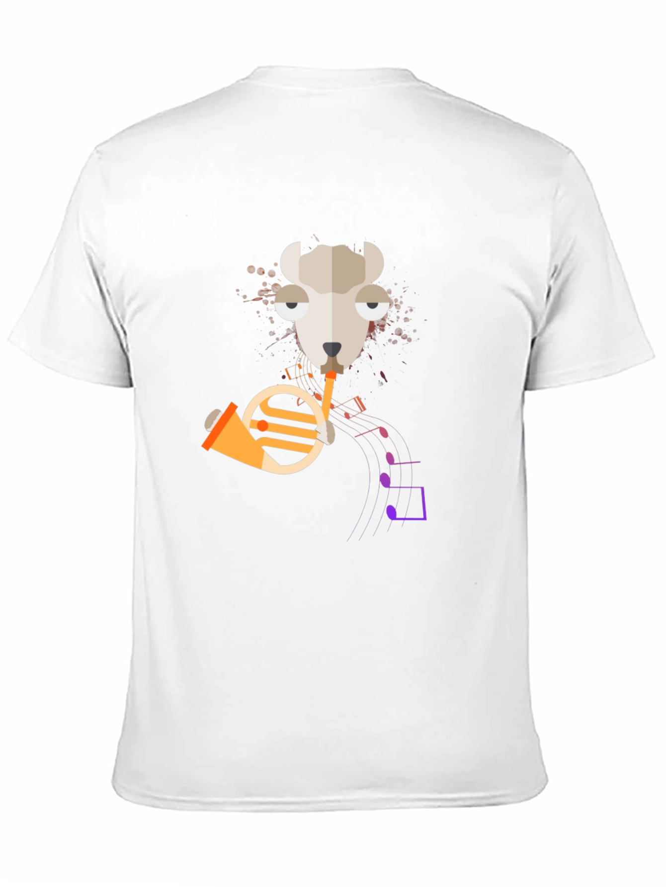Musical Llama T-Shirt - Funny Animal Horn Design