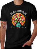 Merry Crustmas Pizza Christmas Tree T-Shirt