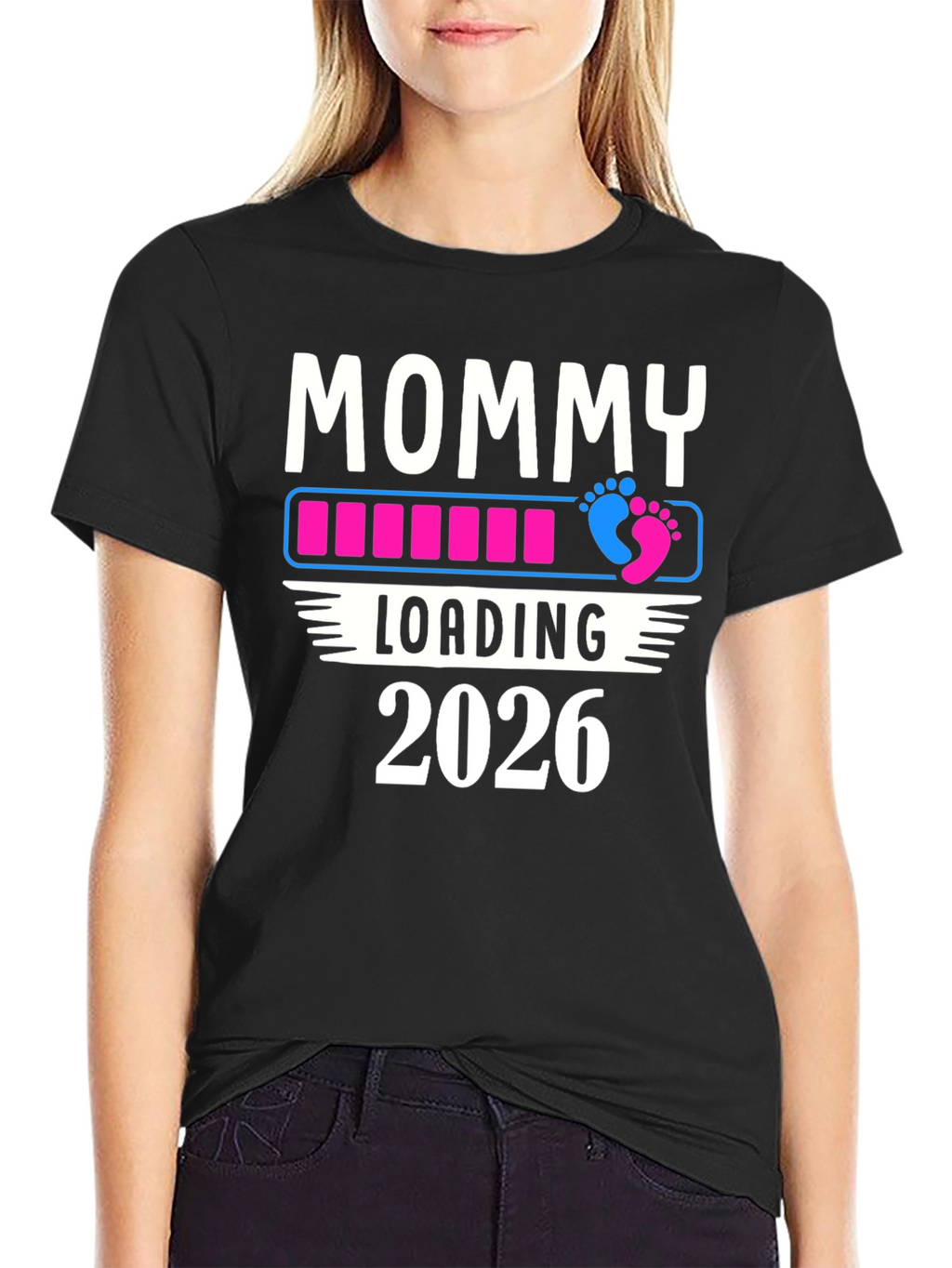 Mommy Loading 2026 T-Shirt Pregnancy Announcement