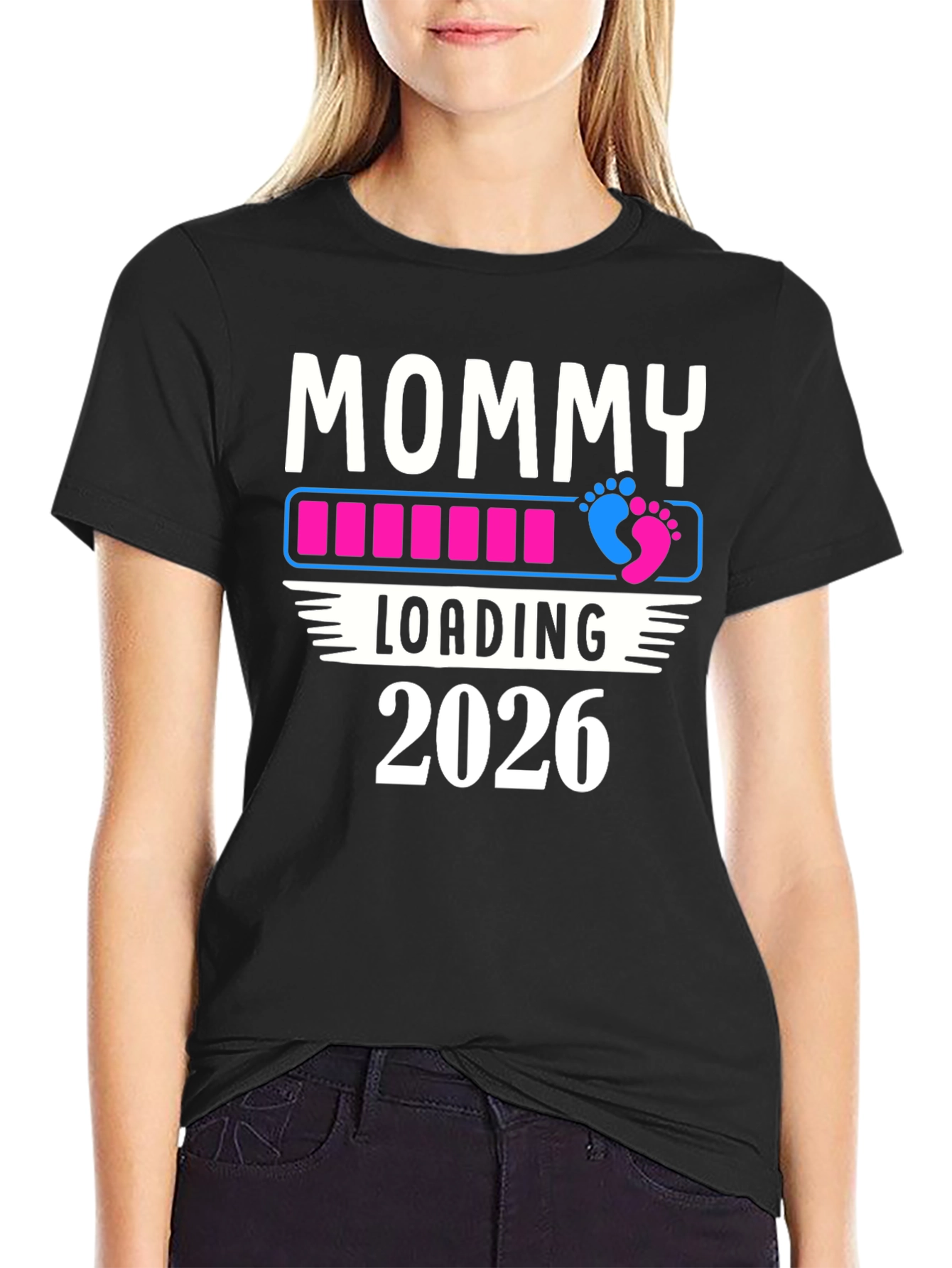 Mommy Loading 2026 T-Shirt Pregnancy Announcement