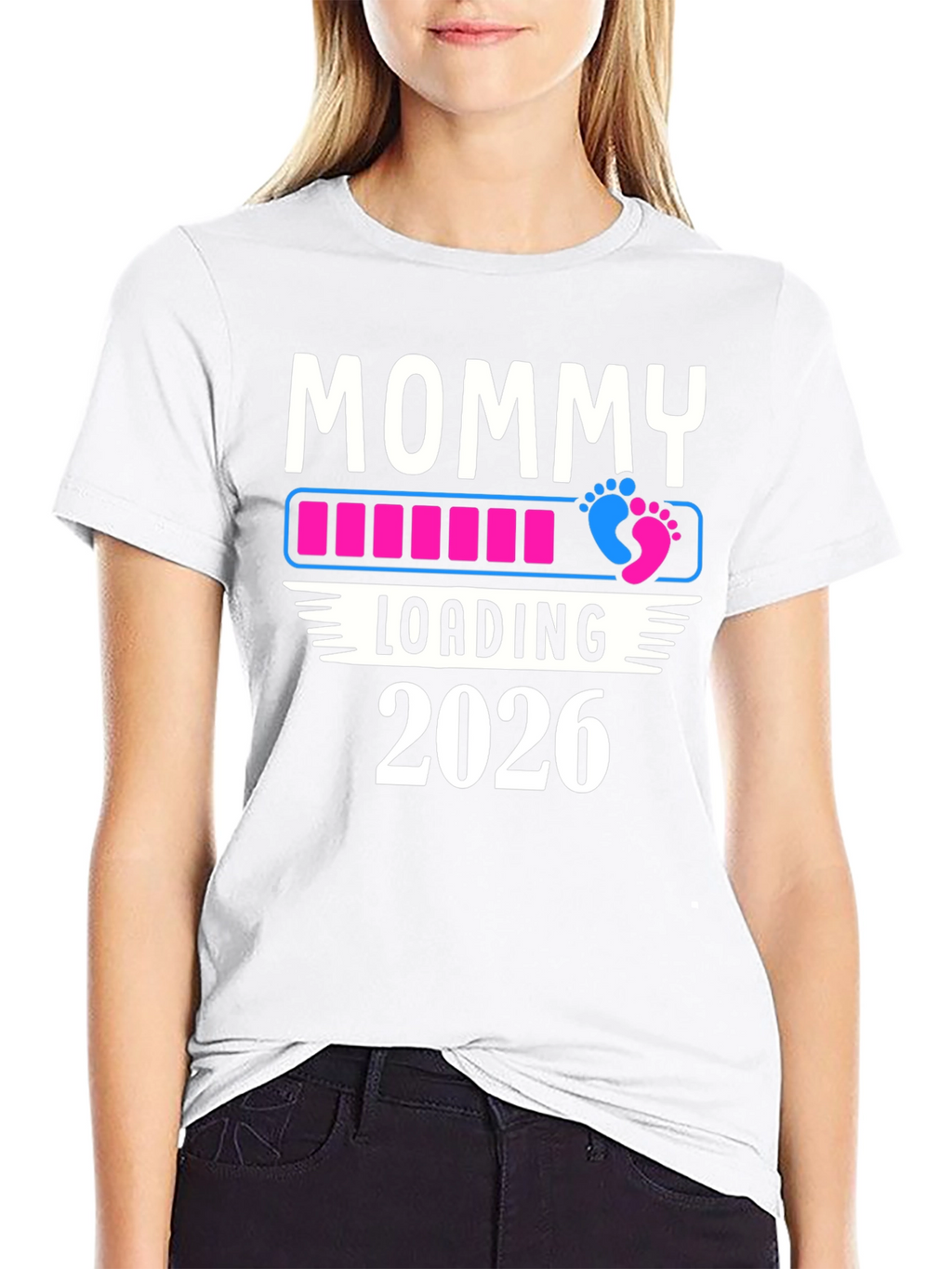 Mommy Loading 2026 T-Shirt Pregnancy Announcement