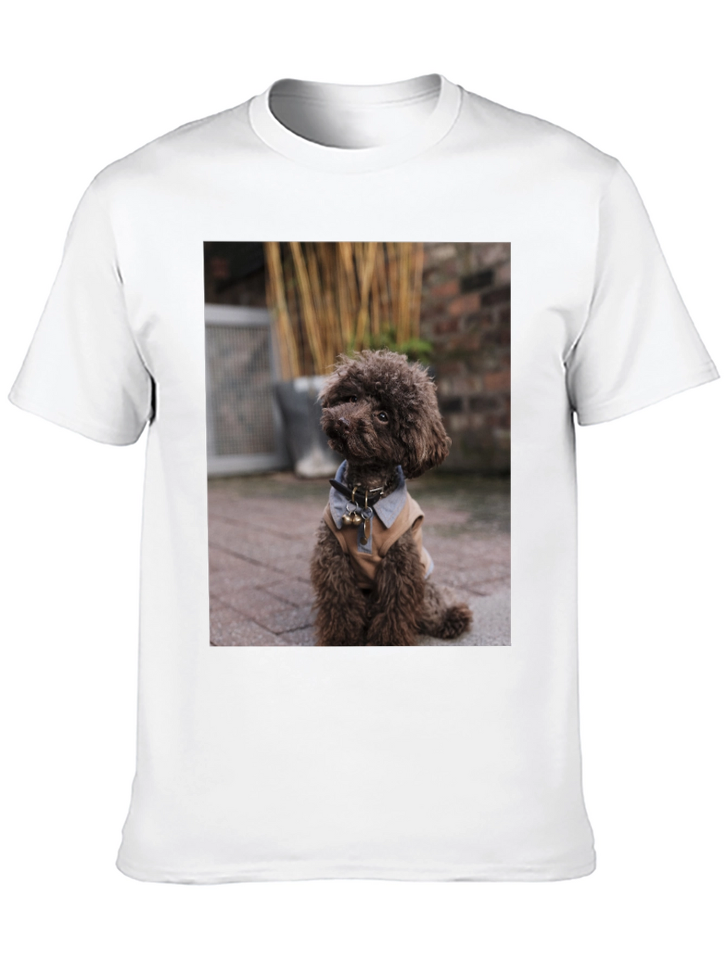 Dog Photo Print Black T-Shirt