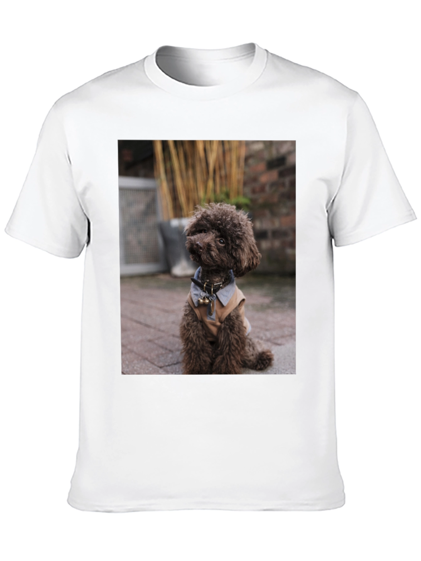 Dog Photo Print Black T-Shirt