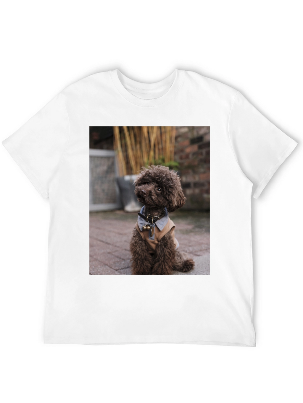 Dog Photo Print Black T-Shirt