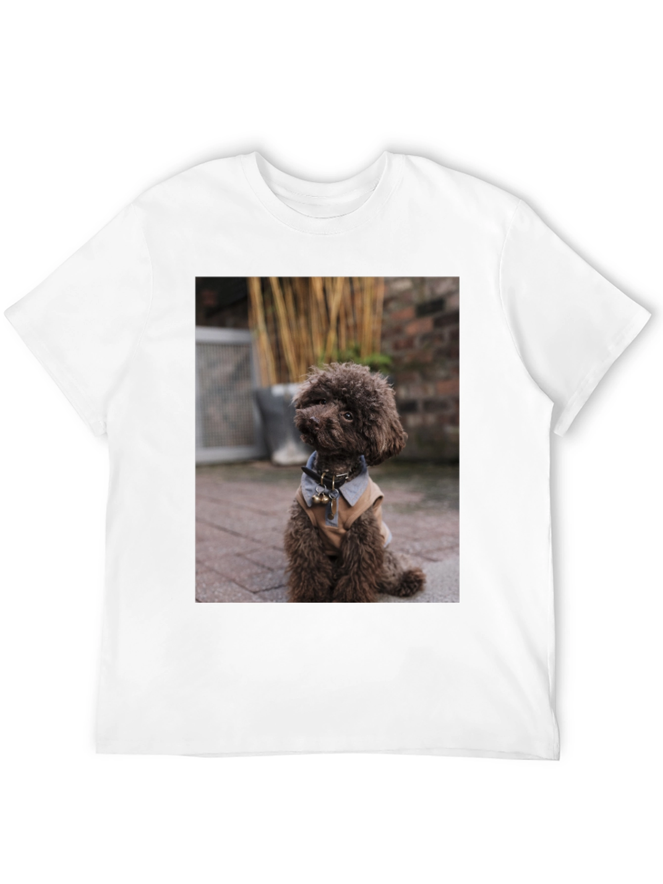 Dog Photo Print Black T-Shirt