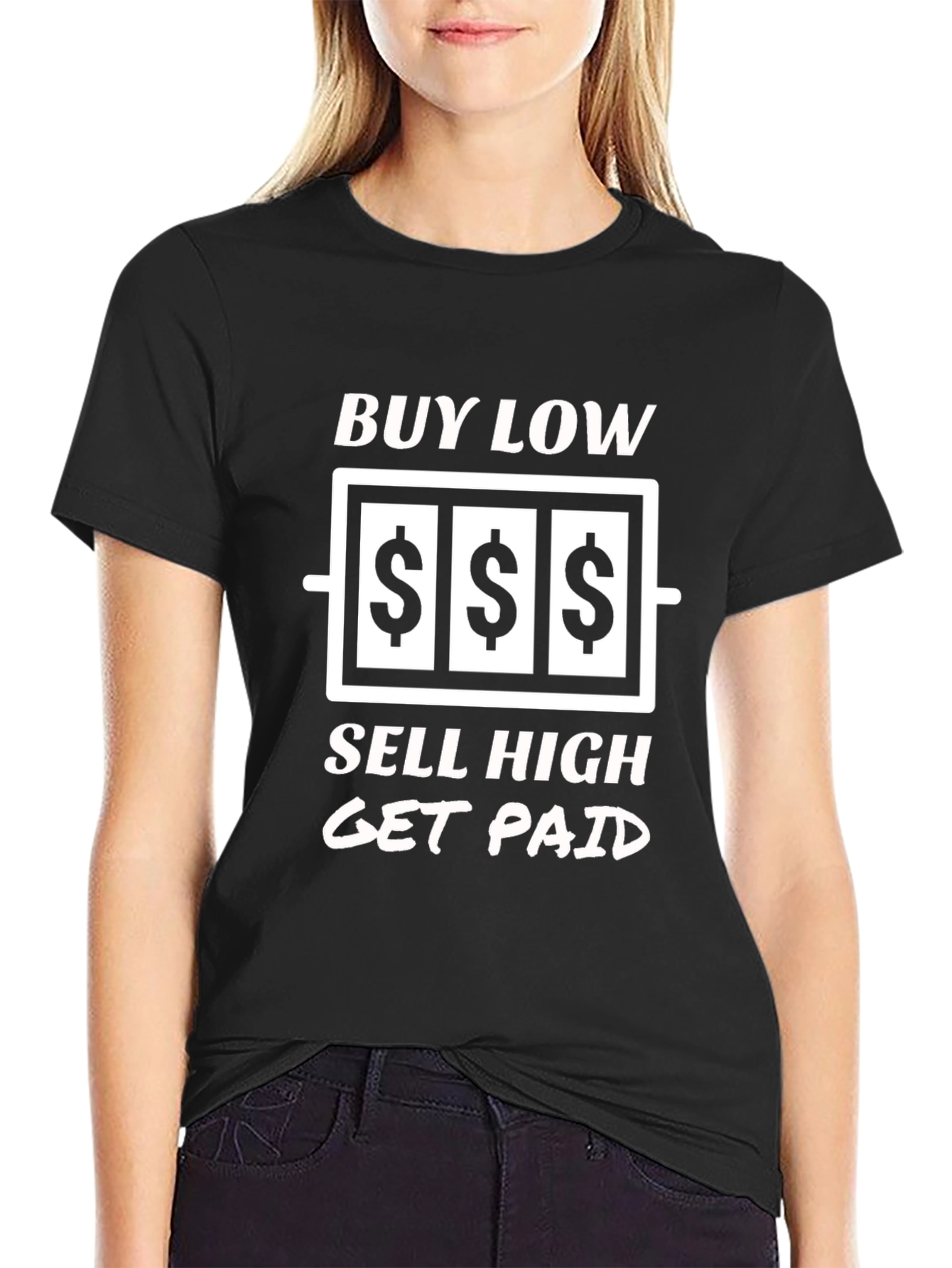 Buy Low Sell High Graphic Tee - Black