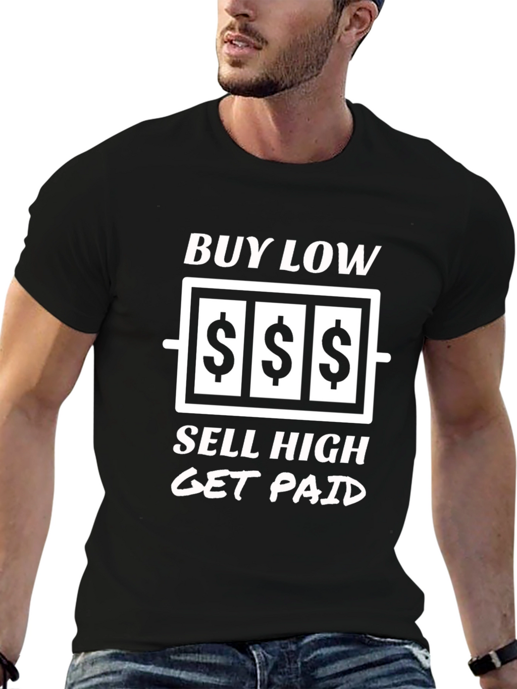 Buy Low Sell High Graphic Tee - Black