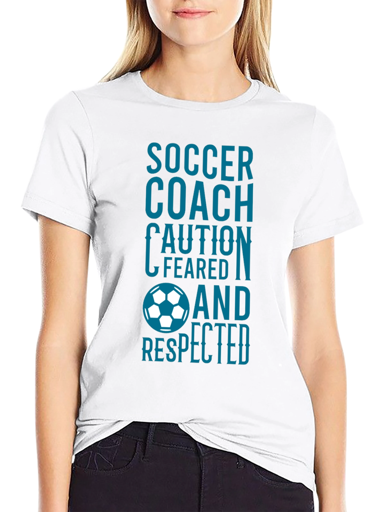 Soccer Coach T-Shirt: Feared and Respected Design
