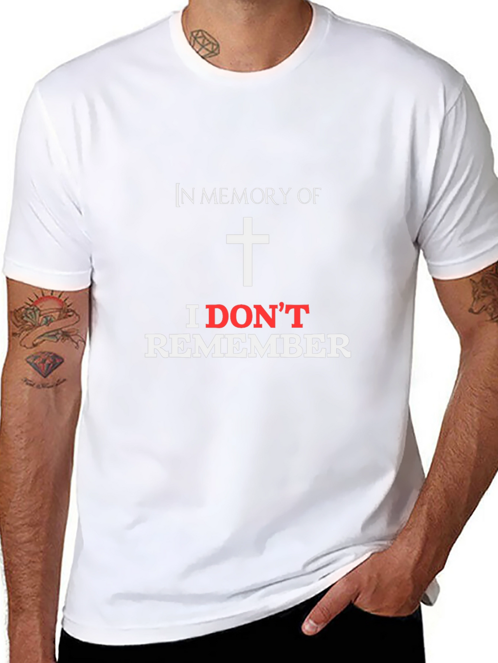 I Dont Remember Mens Black Graphic T-Shirt