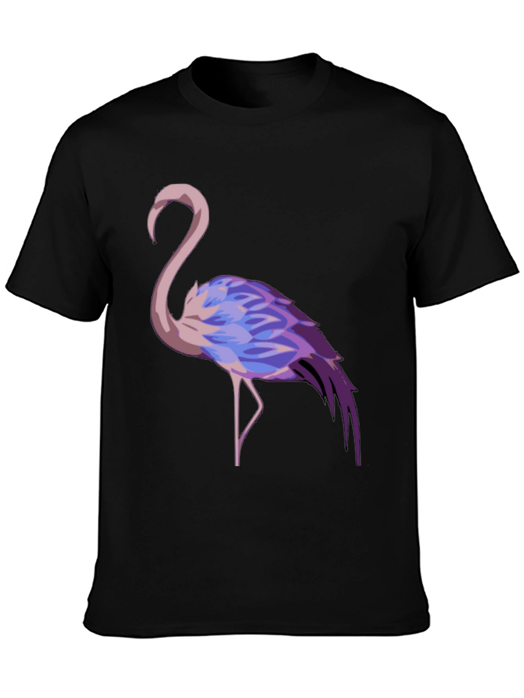 Flamingo Graphic Tee - Stylish Black T-Shirt