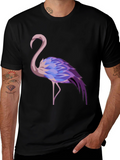 Flamingo Graphic Tee - Stylish Black T-Shirt