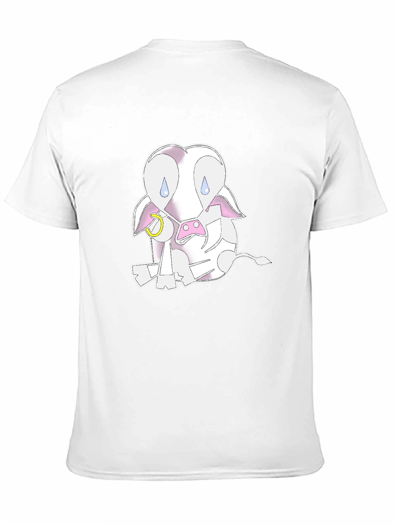 Sad Cow Graphic Tee - Unisex Black T-Shirt
