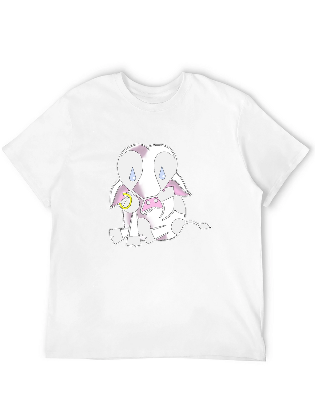 Sad Cow Graphic Tee - Unisex Black T-Shirt