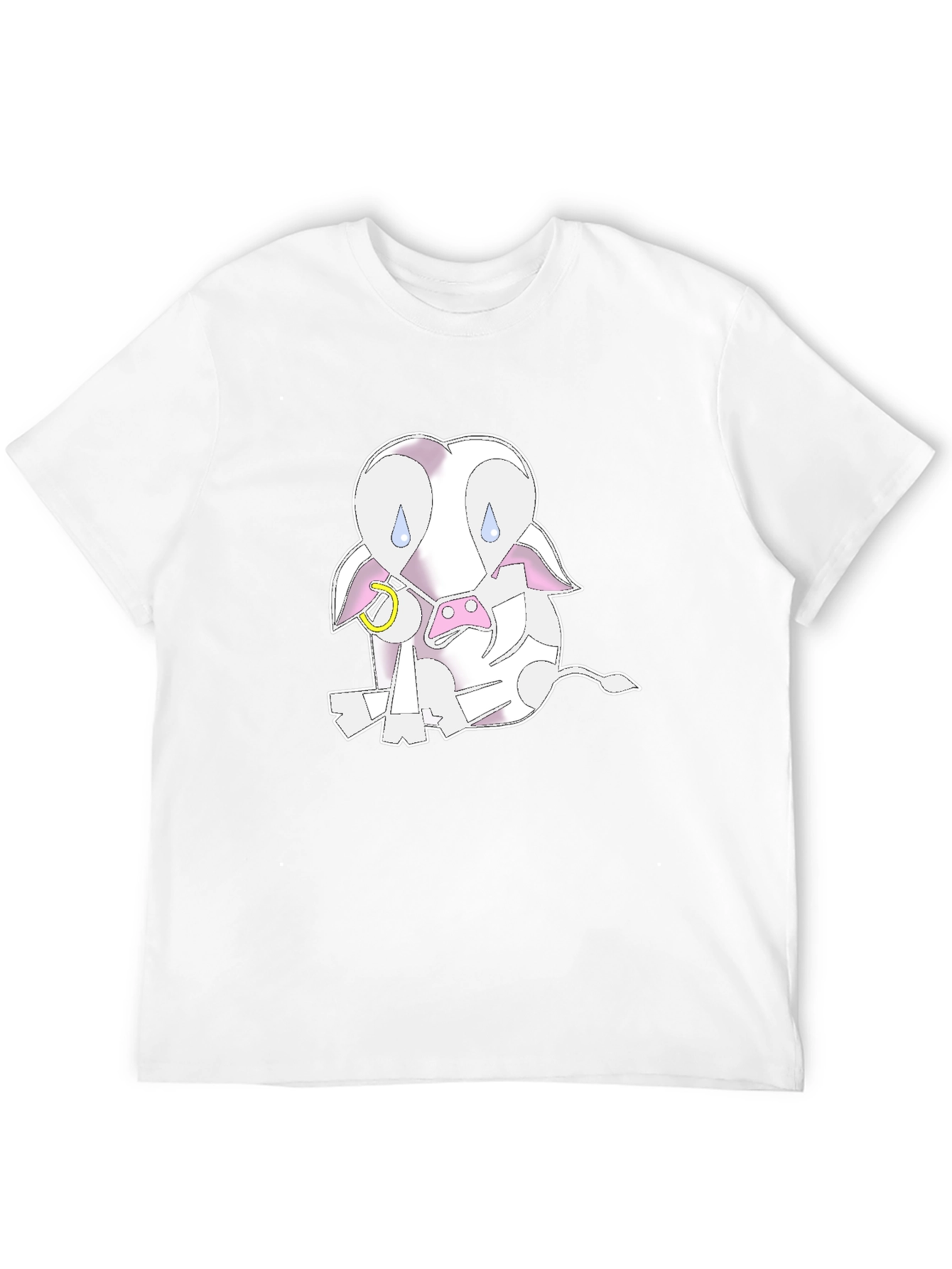 Sad Cow Graphic Tee - Unisex Black T-Shirt
