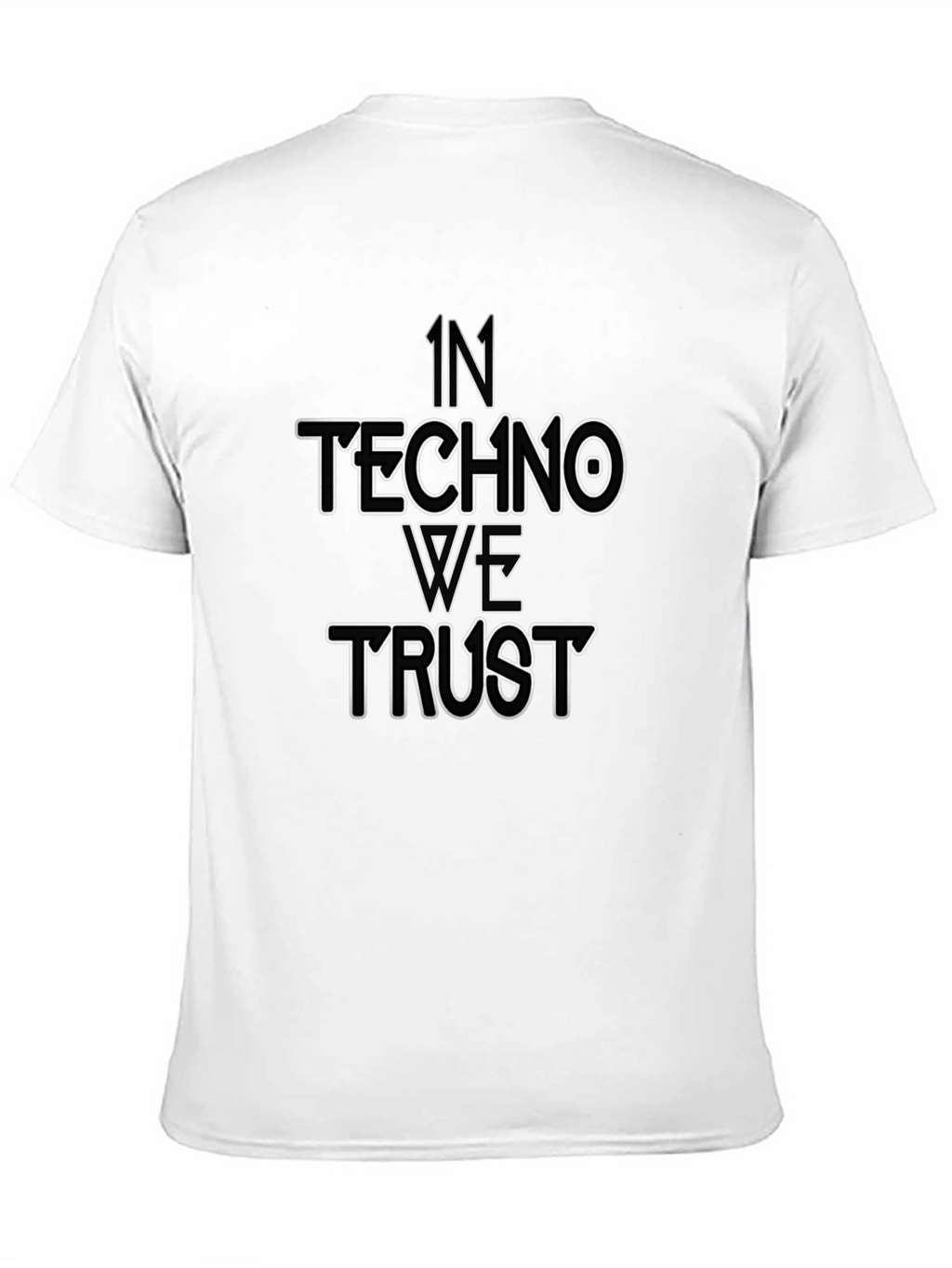 In Techno We Trust Black Graphic T-Shirt