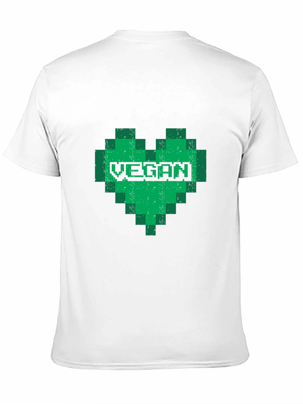 Vegan Heart Pixel Art Graphic Tee - Black