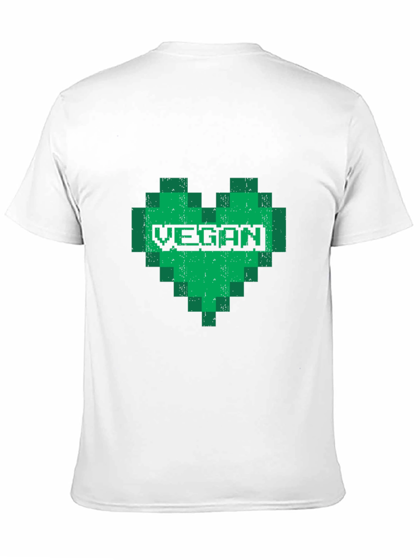 Vegan Heart Pixel Art Graphic Tee - Black