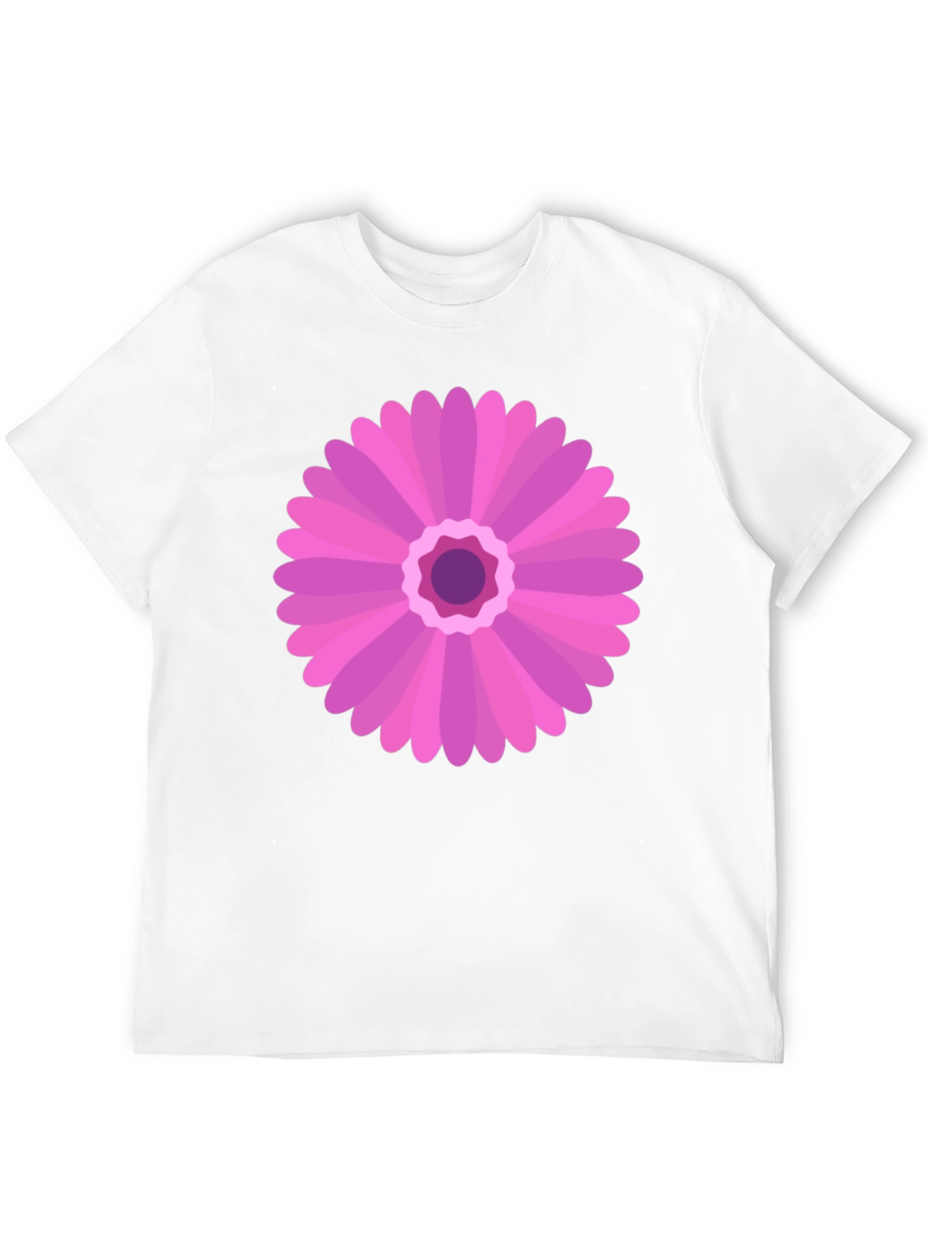 Pink Flower Graphic Tee - Casual Comfort