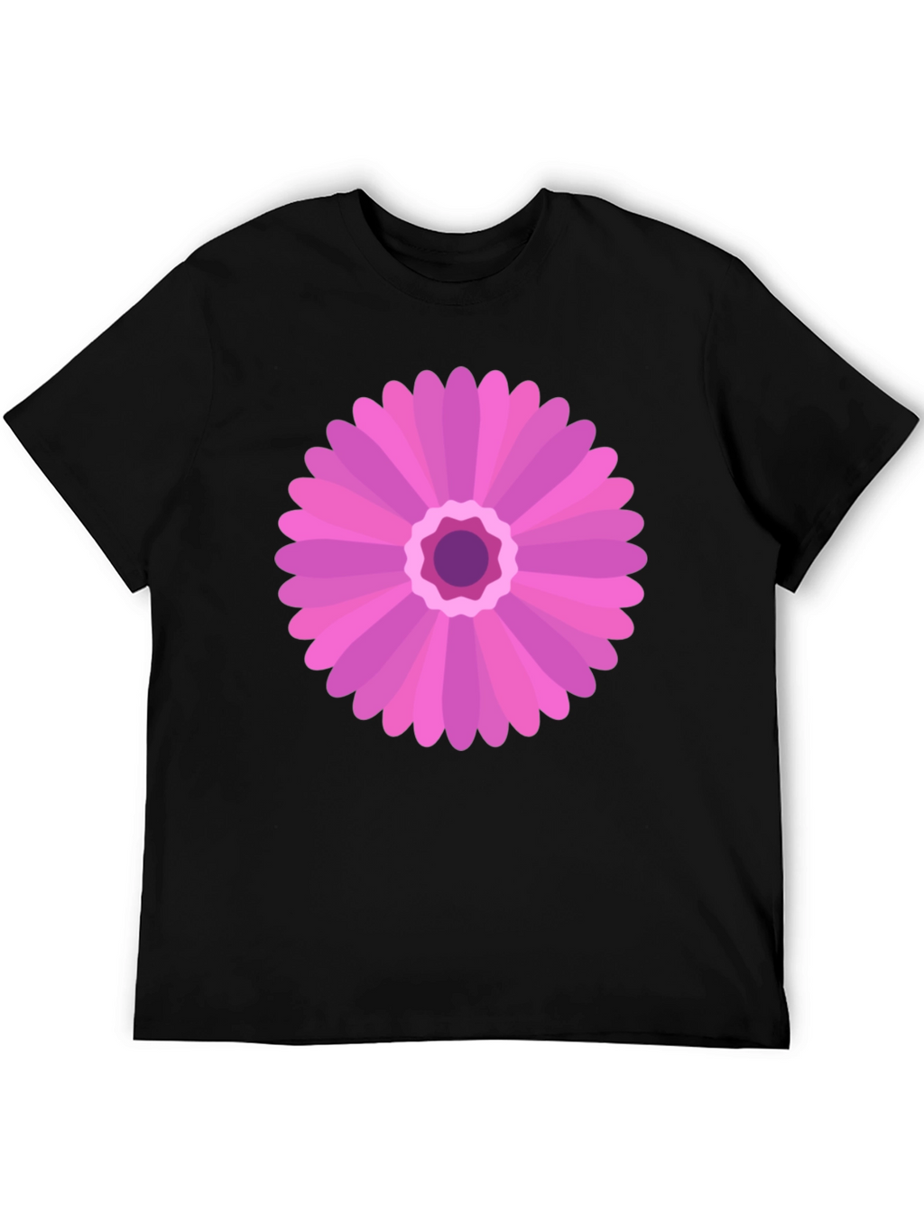 Pink Flower Graphic Tee - Casual Comfort