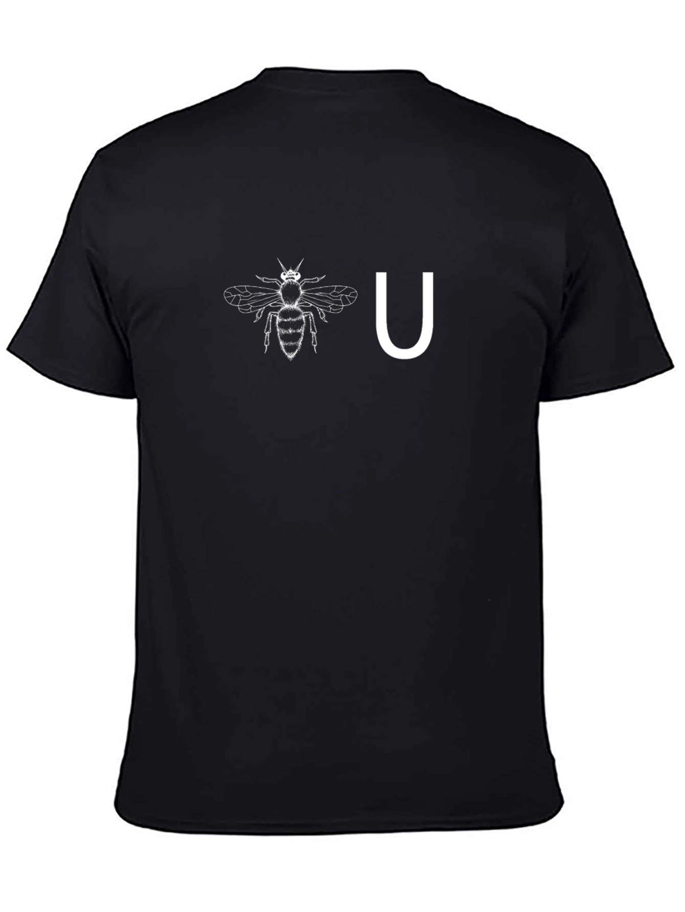Bee U Funny Graphic Tee - Black Cotton T-Shirt