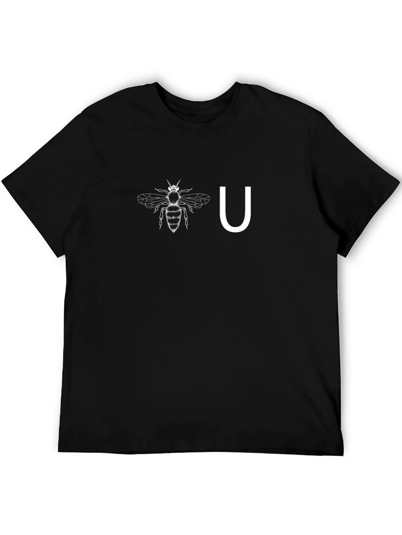 Bee U Funny Graphic Tee - Black Cotton T-Shirt
