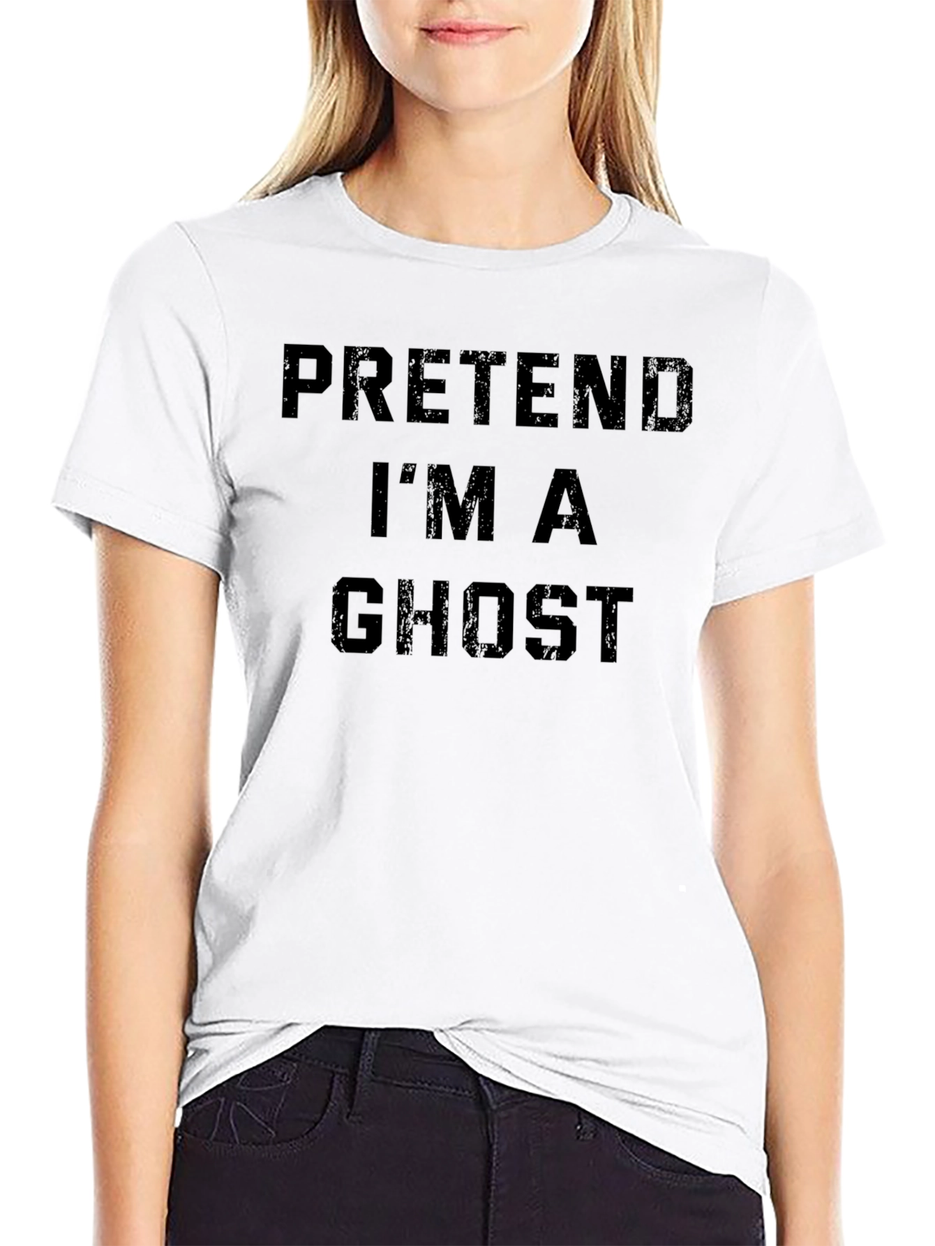 Pretend Im A Ghost Funny Halloween T-Shirt