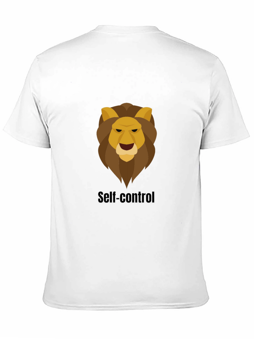 Self-Control Lion Graphic Black T-Shirt