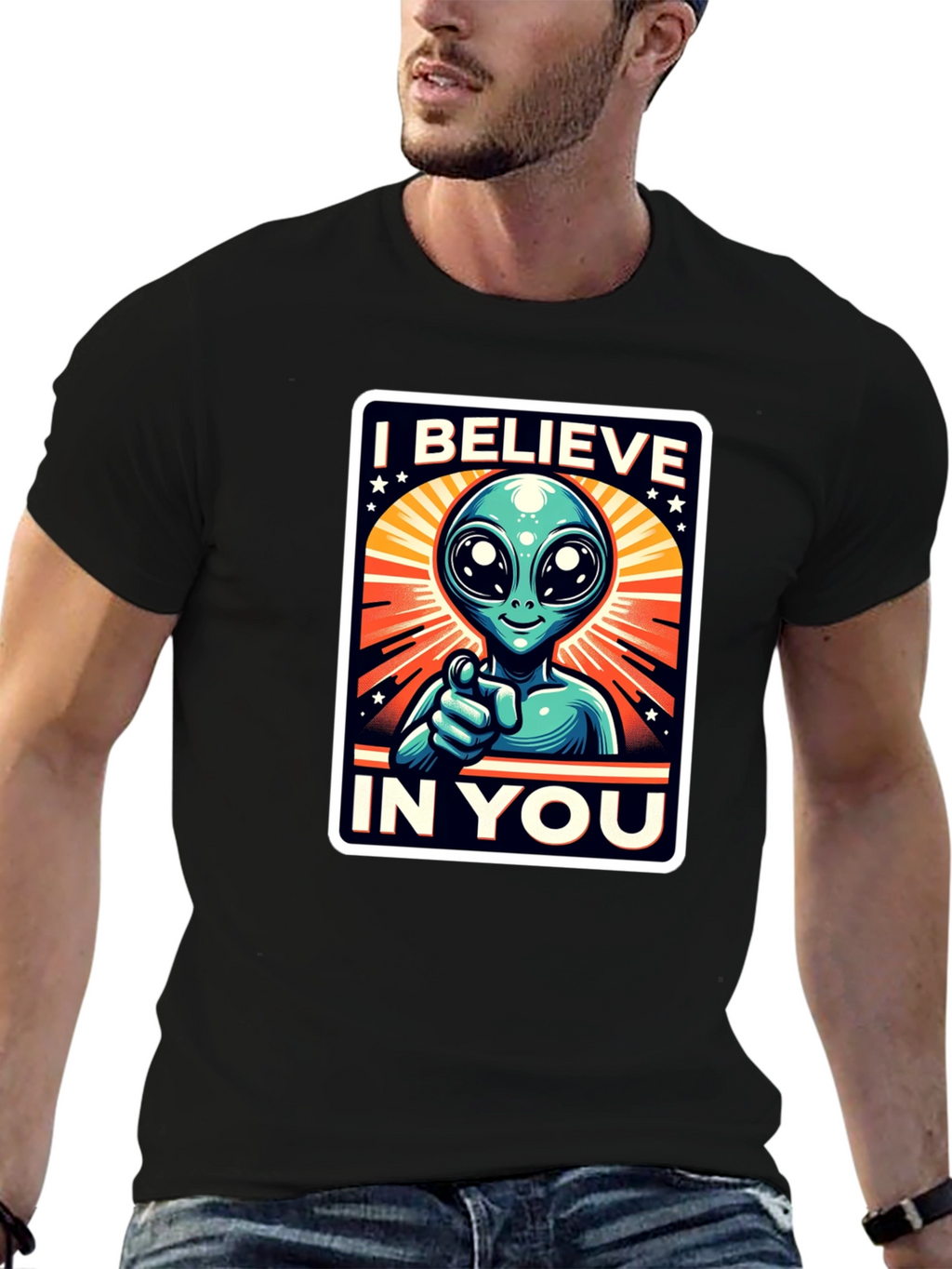 I Believe In You Alien Graphic Tee