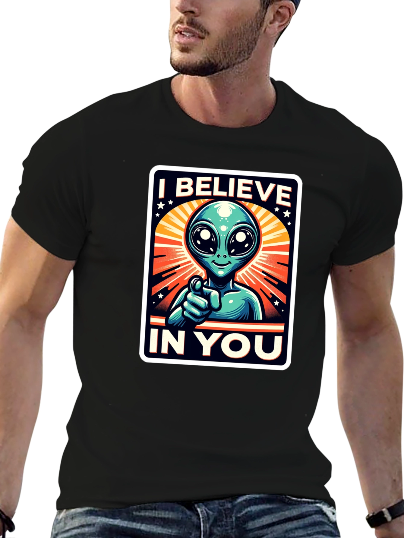 I Believe In You Alien Graphic Tee