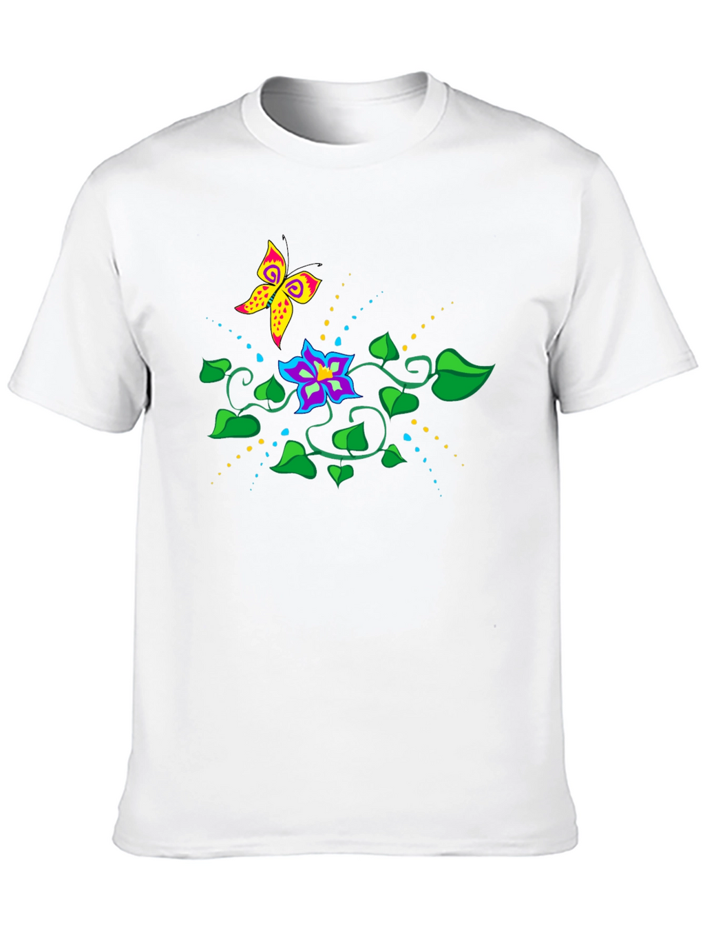 Butterfly and Floral Graphic Tee