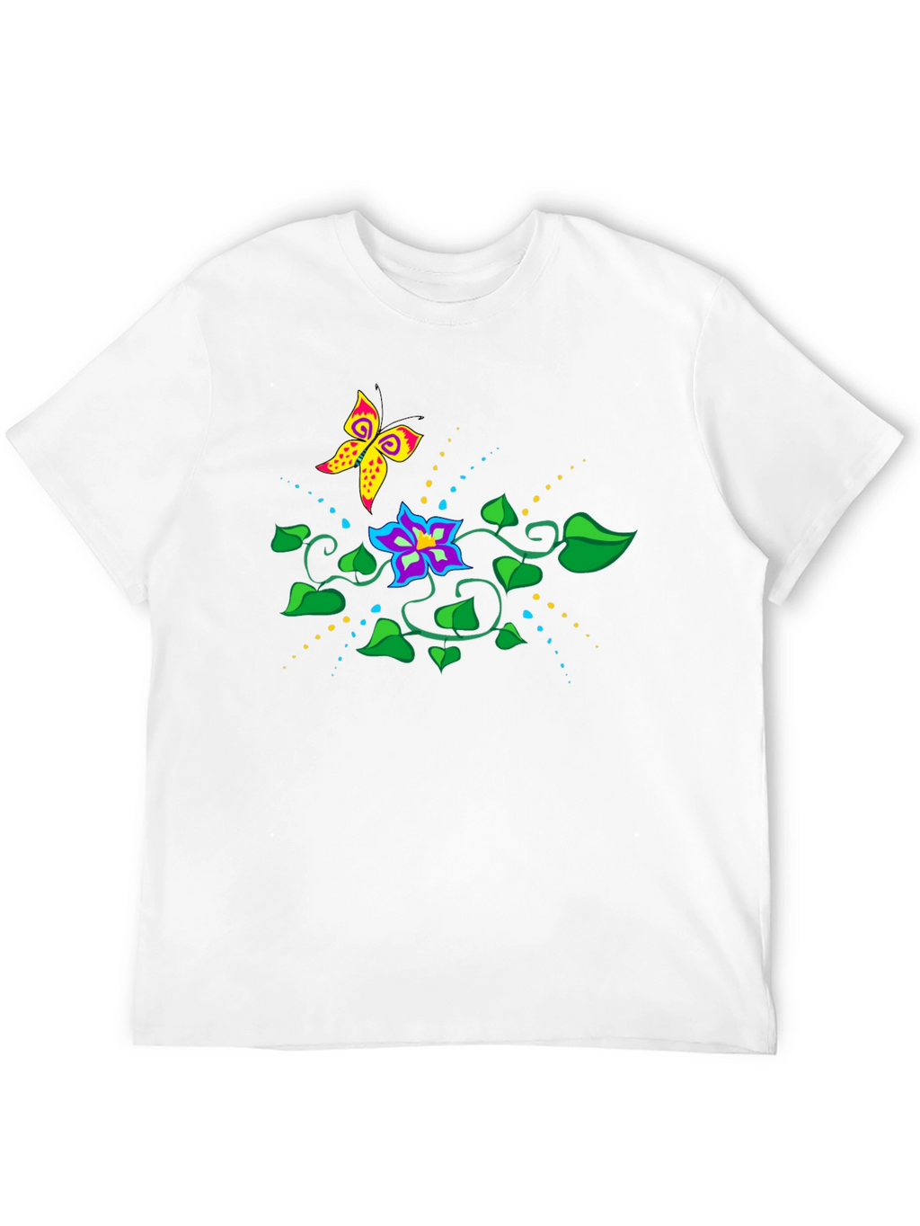 Butterfly and Floral Graphic Tee