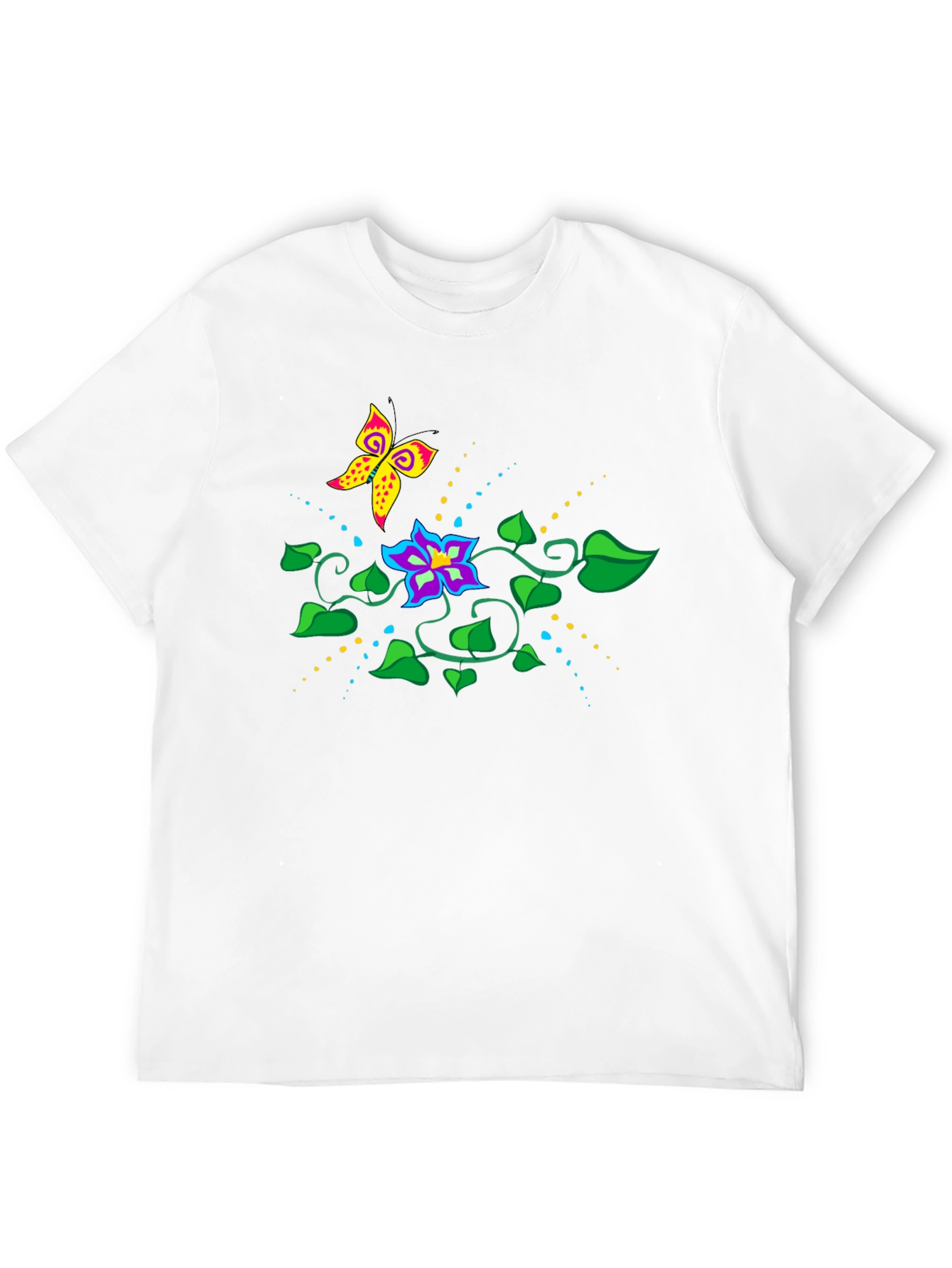 Butterfly and Floral Graphic Tee
