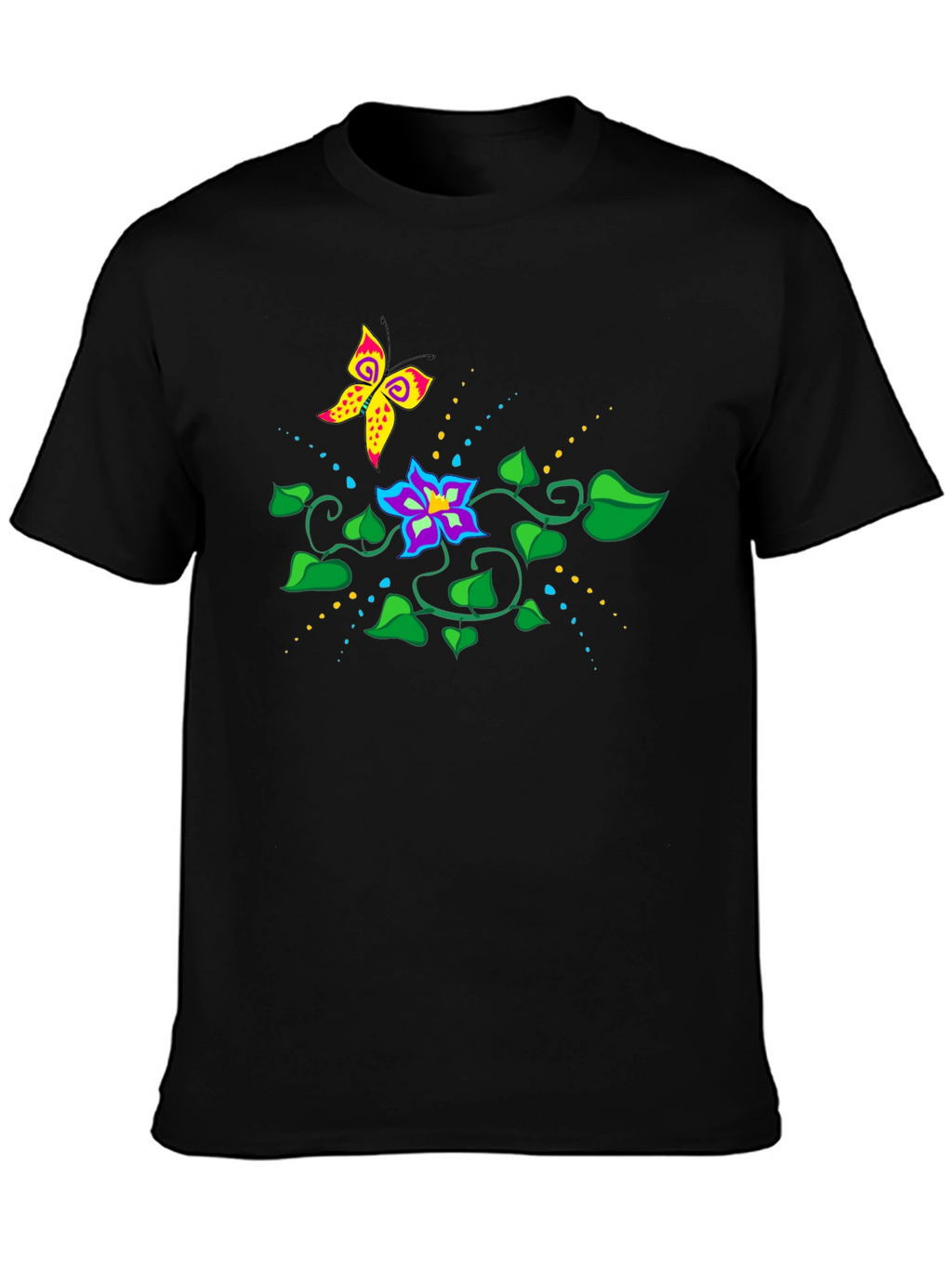 Butterfly and Floral Graphic Tee