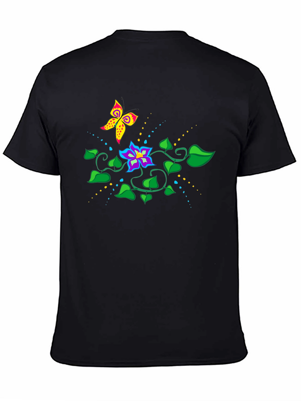 Butterfly and Floral Graphic Tee