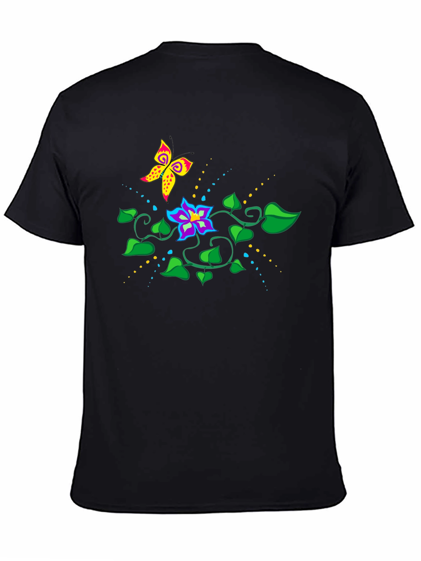 Butterfly and Floral Graphic Tee