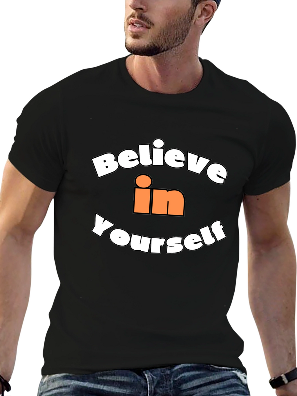 Believe in Yourself Graphic T-Shirt - Black