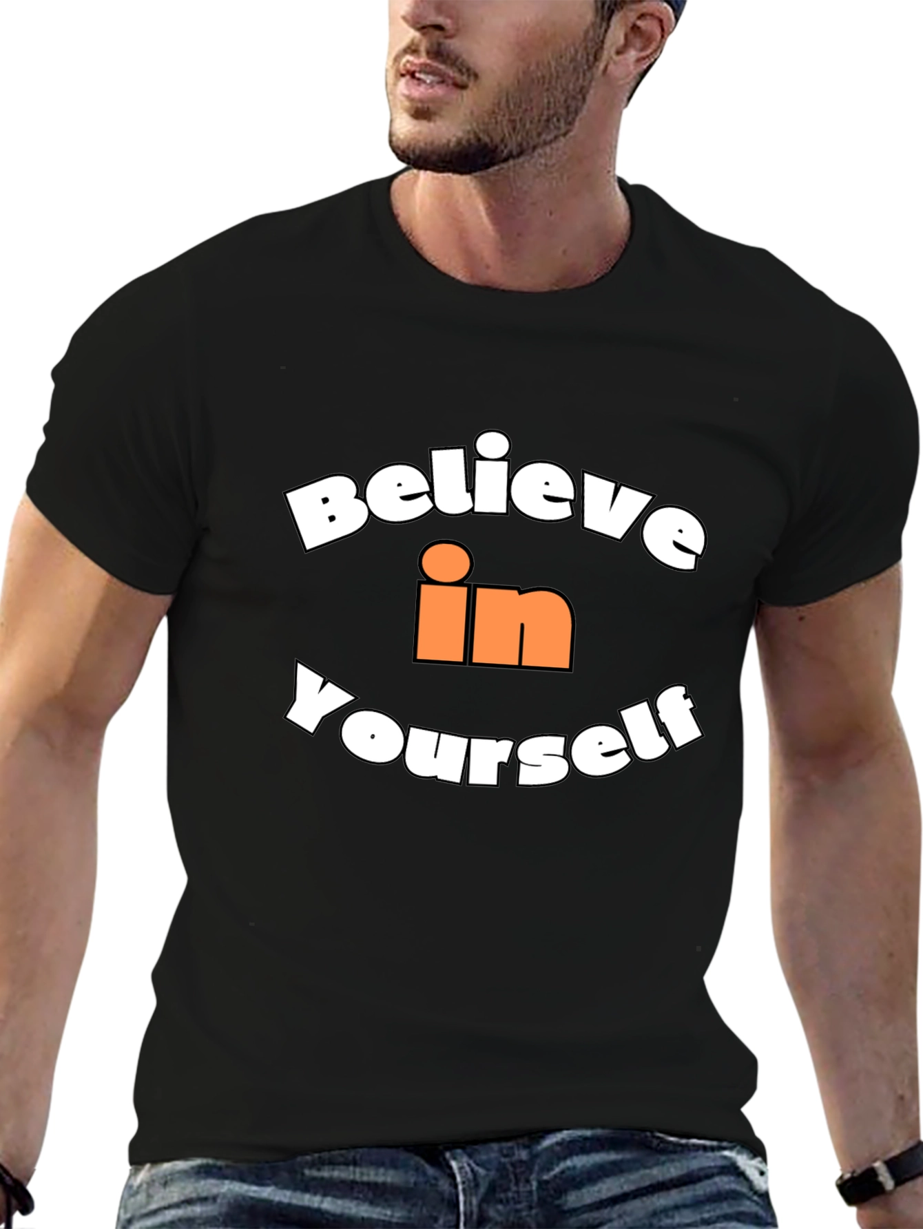 Believe in Yourself Graphic T-Shirt - Black