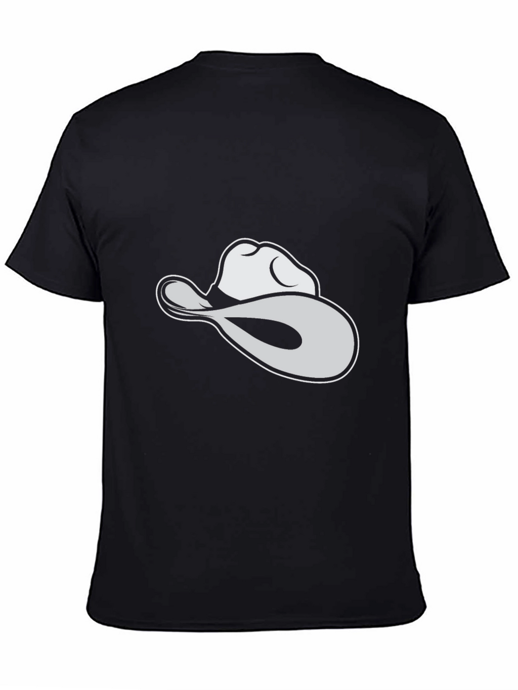 Black Cowboy Hat T-Shirt: Casual Graphic Tee