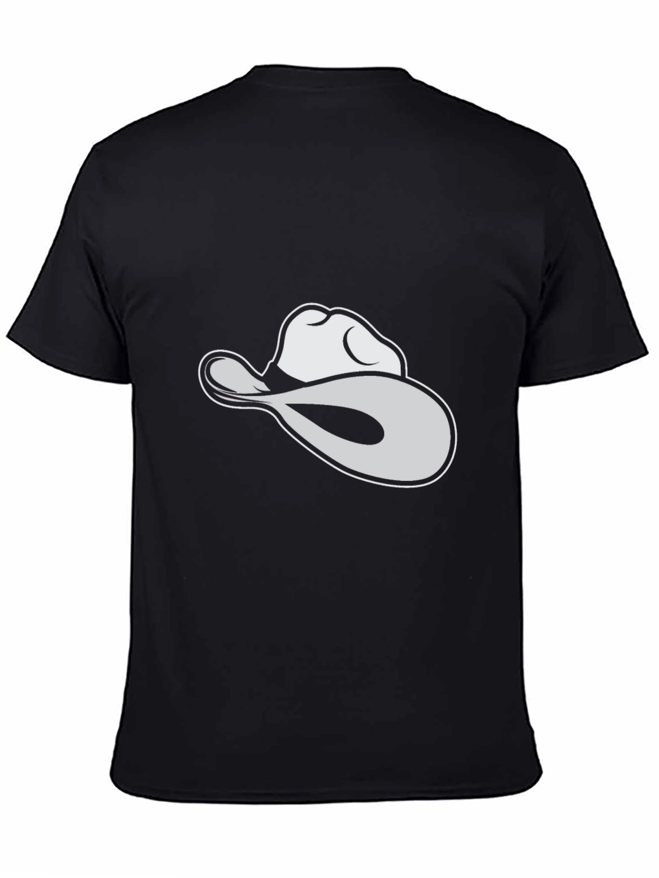 Black Cowboy Hat T-Shirt: Casual Graphic Tee
