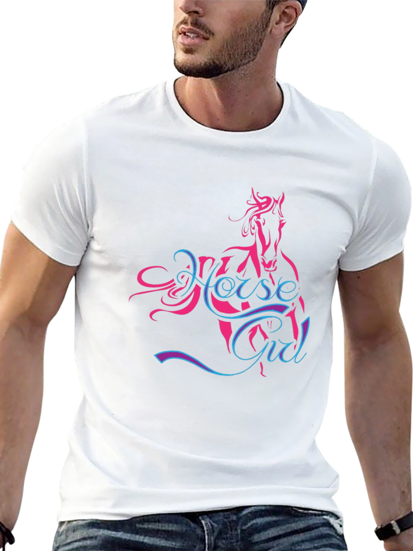 Horse Girl Tee - Black Graphic T-Shirt