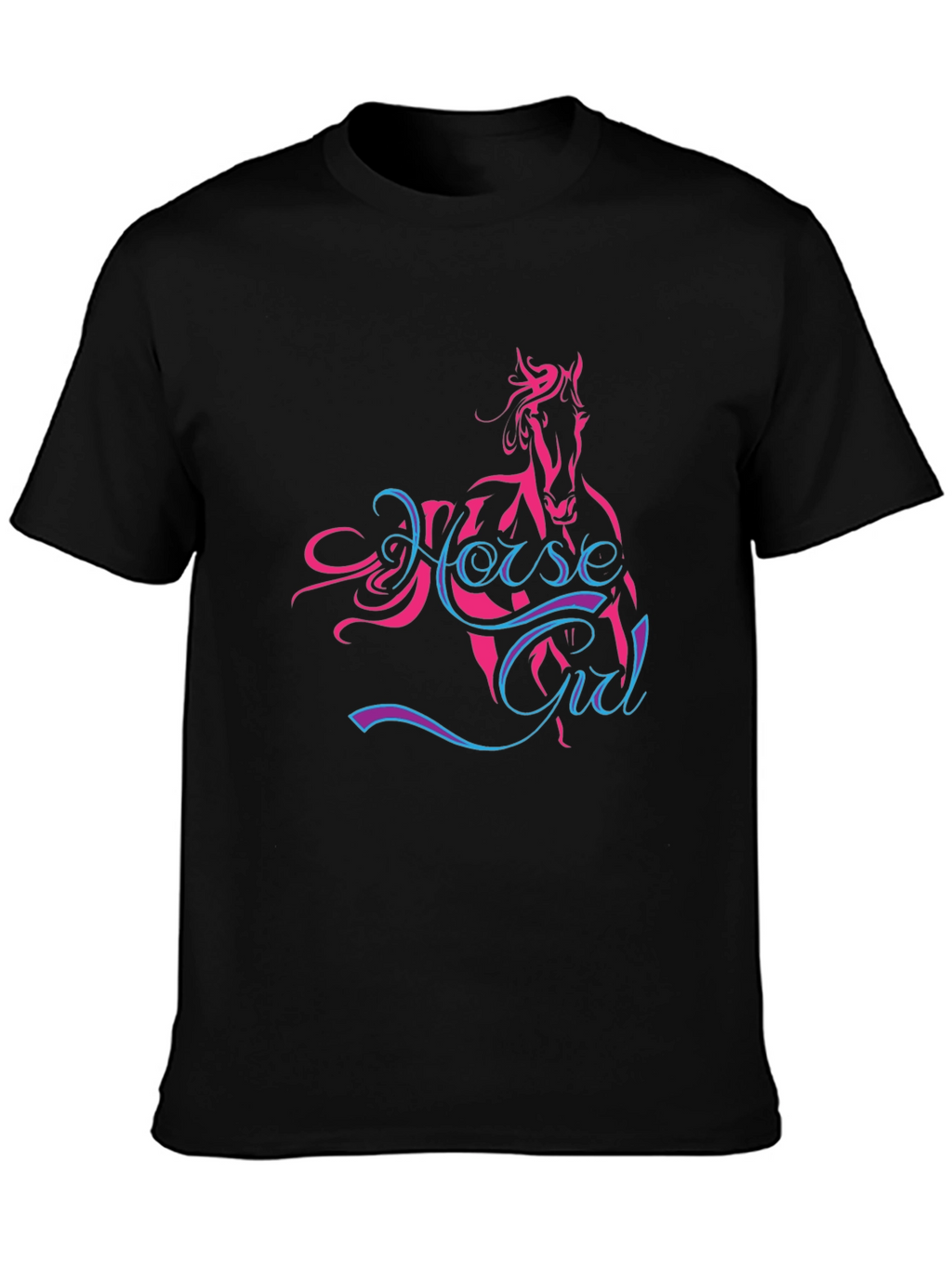 Horse Girl Tee - Black Graphic T-Shirt