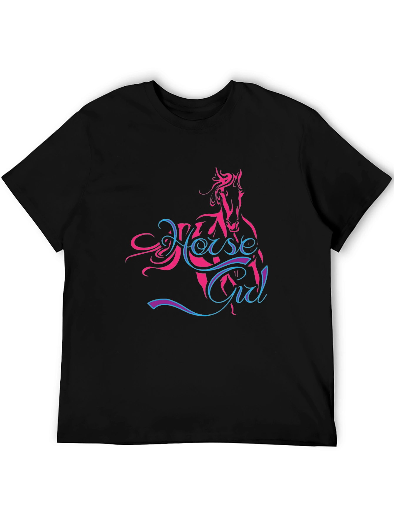 Horse Girl Tee - Black Graphic T-Shirt