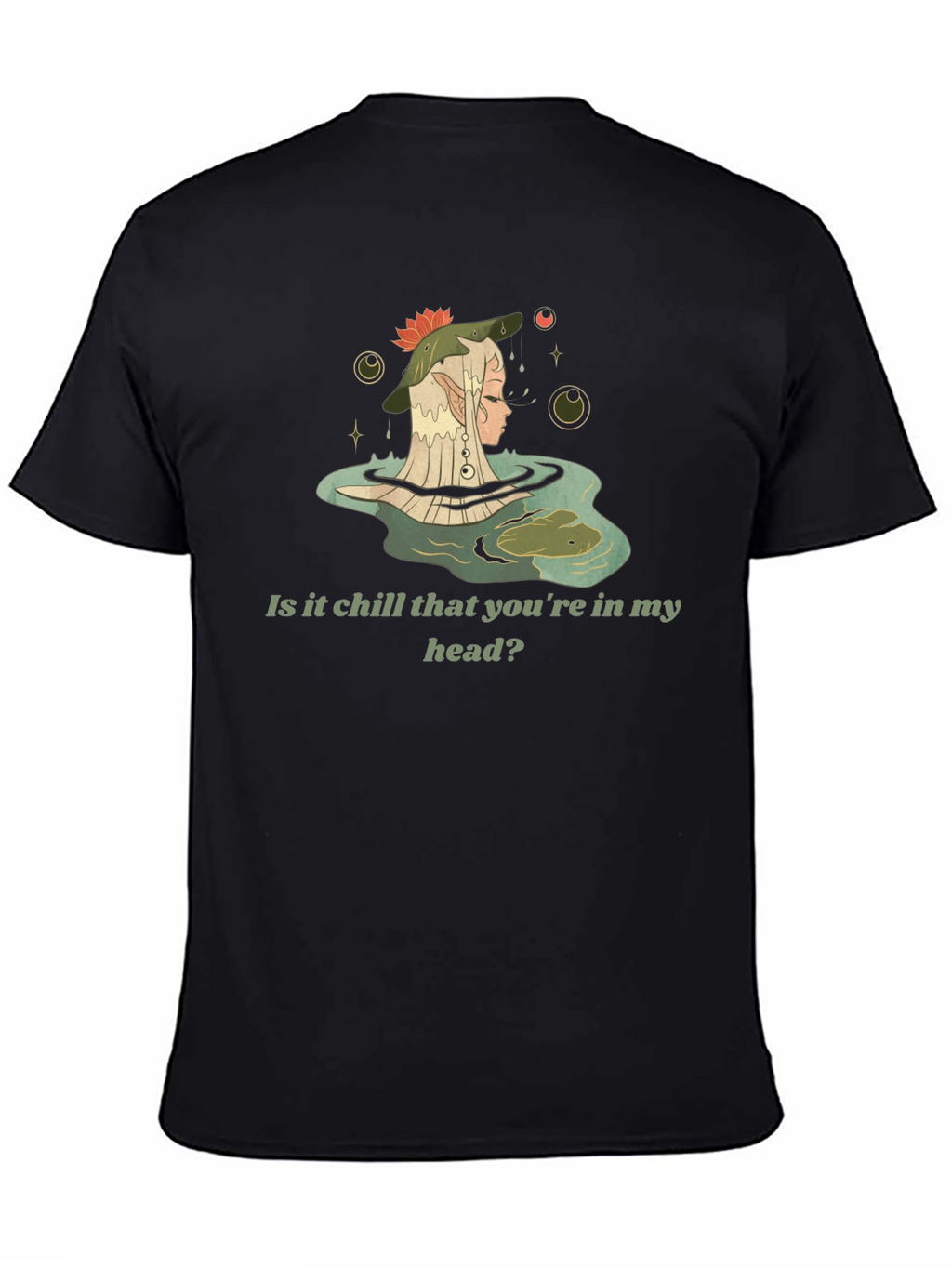 Chill Elf in Water Graphic Tee - Black